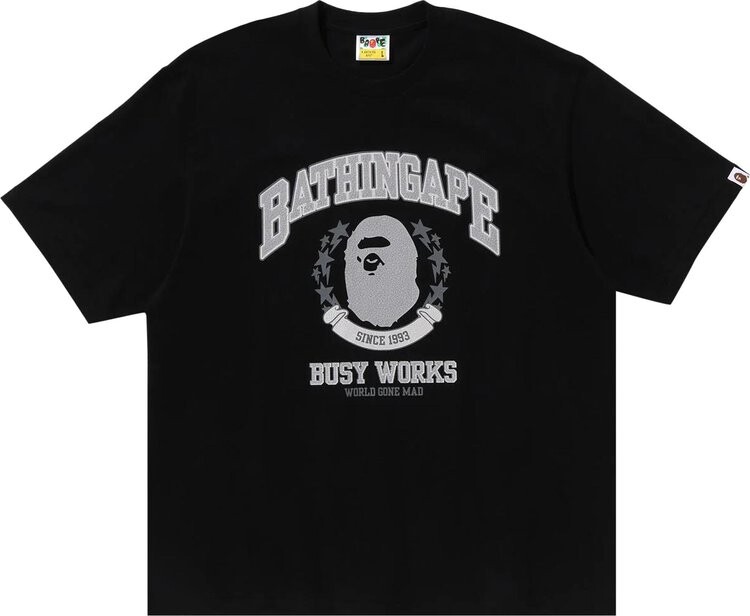 

Футболка BAPE Bathing Ape Relaxed Fit 'Black', черный