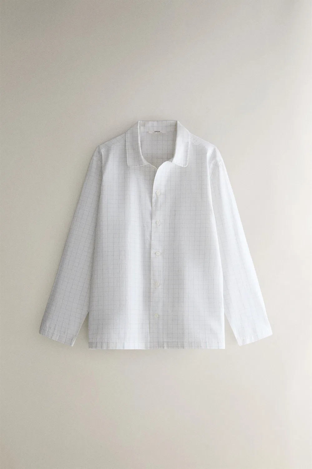 Клетчатая рубашка ZARA, Oyster-white