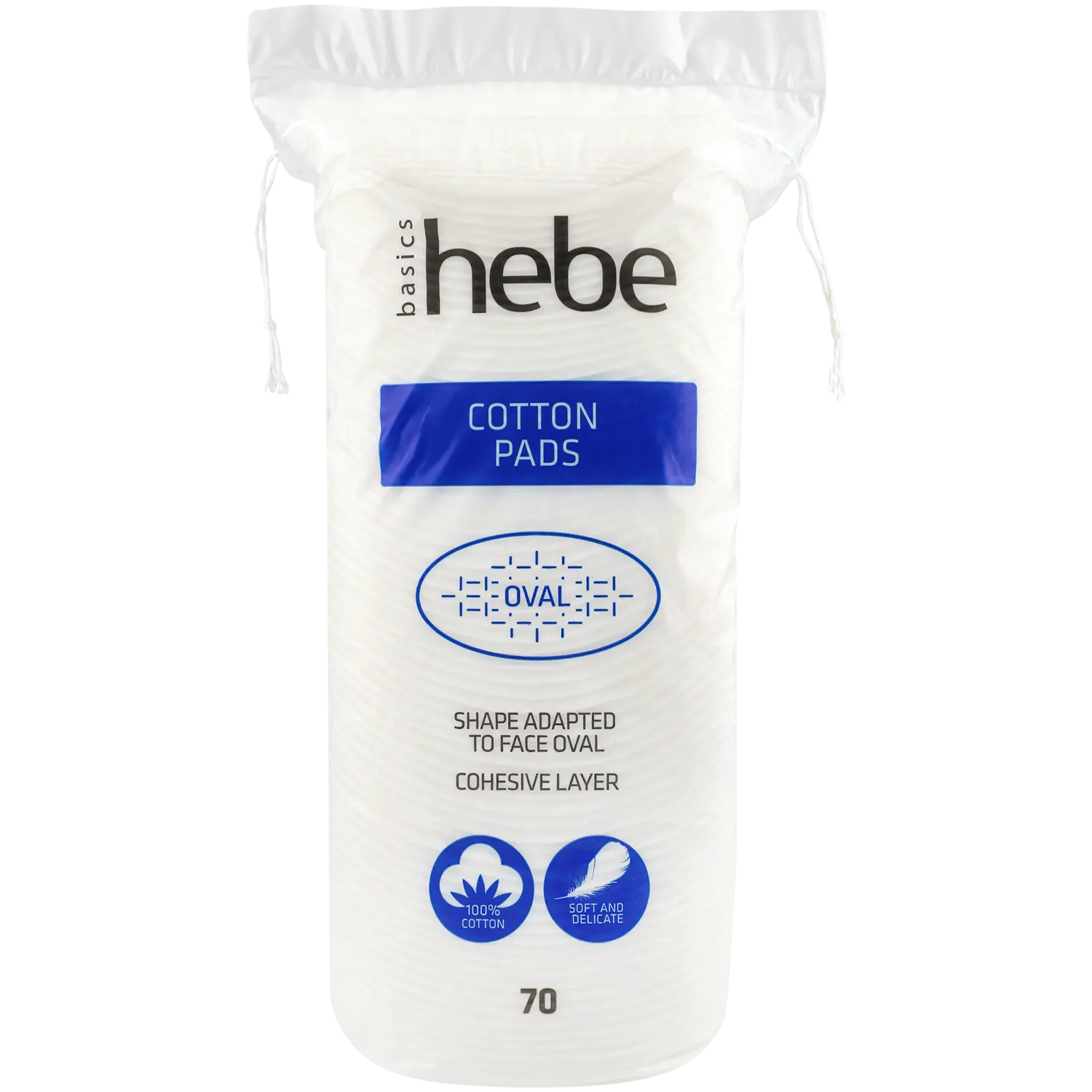 

Hebe Basics овальные ватные диски, 70 шт/1 упаковка