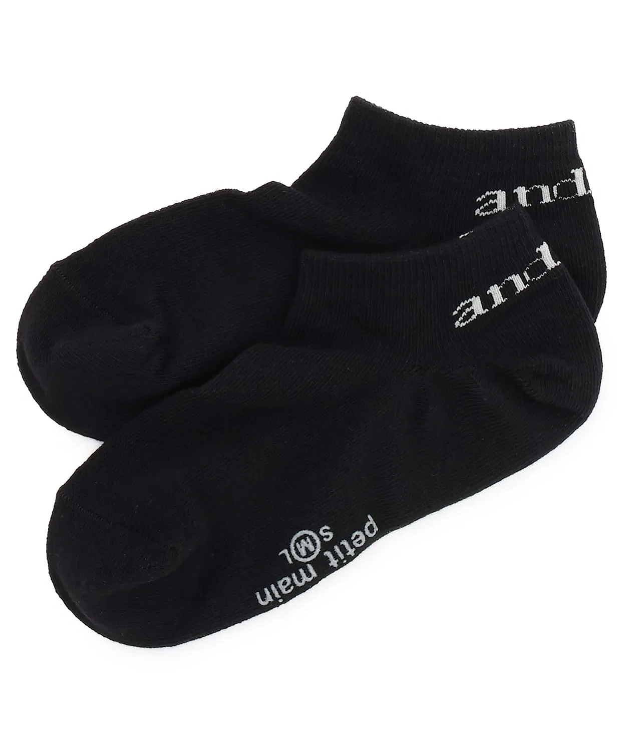 Детские носки короткие с цветной пяткой and D. petit main, Black
