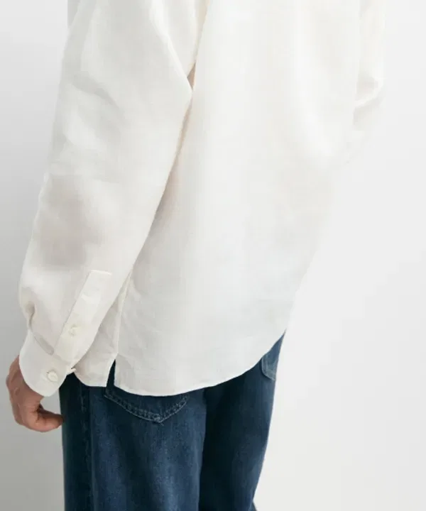 Рубашка из льна, регулярная, Massimo Dutti — фото 4