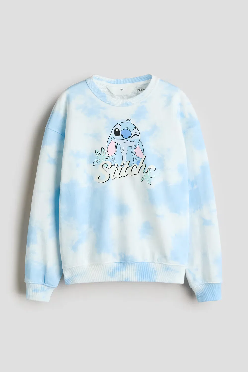Толстовка с принтом и ворсистой внутренней поверхностью H&M, Hellblau/Lilo & Stitch