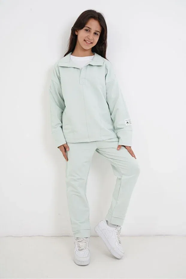 Детский спортивный костюм для девочек с принтом Haykids, Light Gray