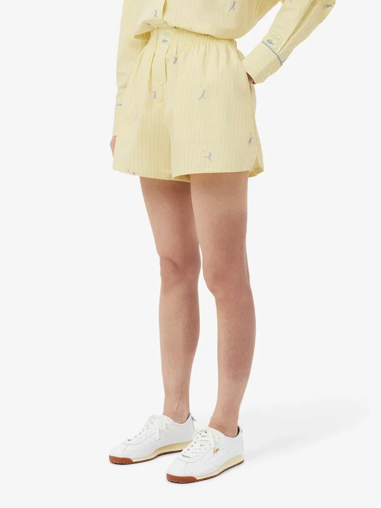 Шорты LACOSTE с вышивкой, Yellow Gold — фото 2