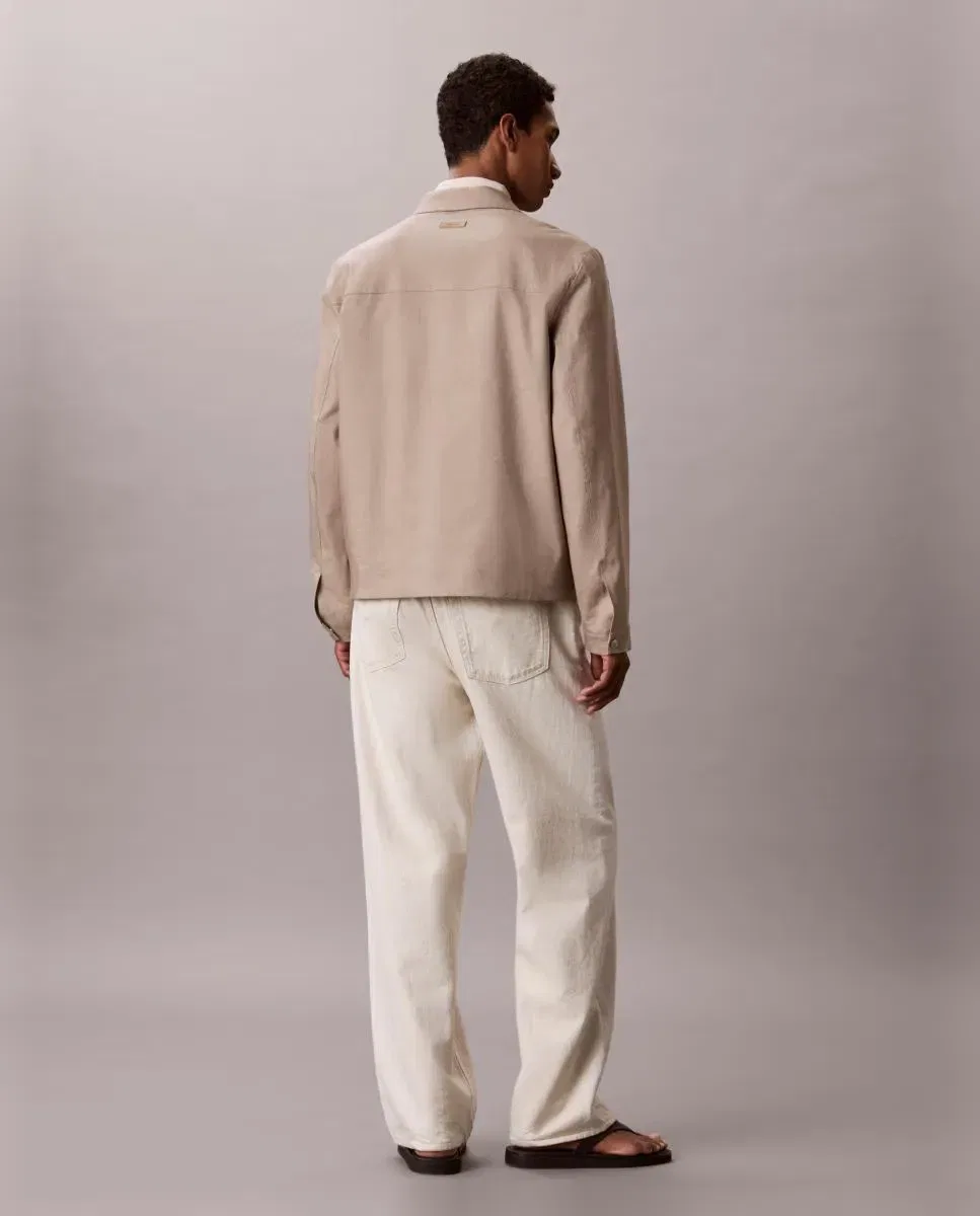 Мужская рубашка-оверсайз из льна и лиоцелла Calvin Klein, Beige — фото 2