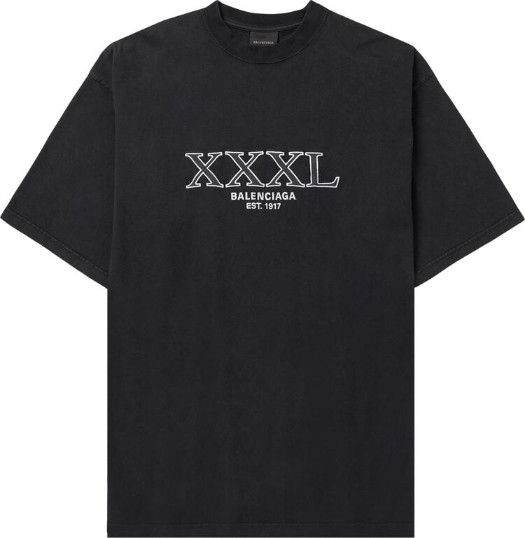 

Футболка Balenciaga Large Fit T-Shirt 'Black/White', черный