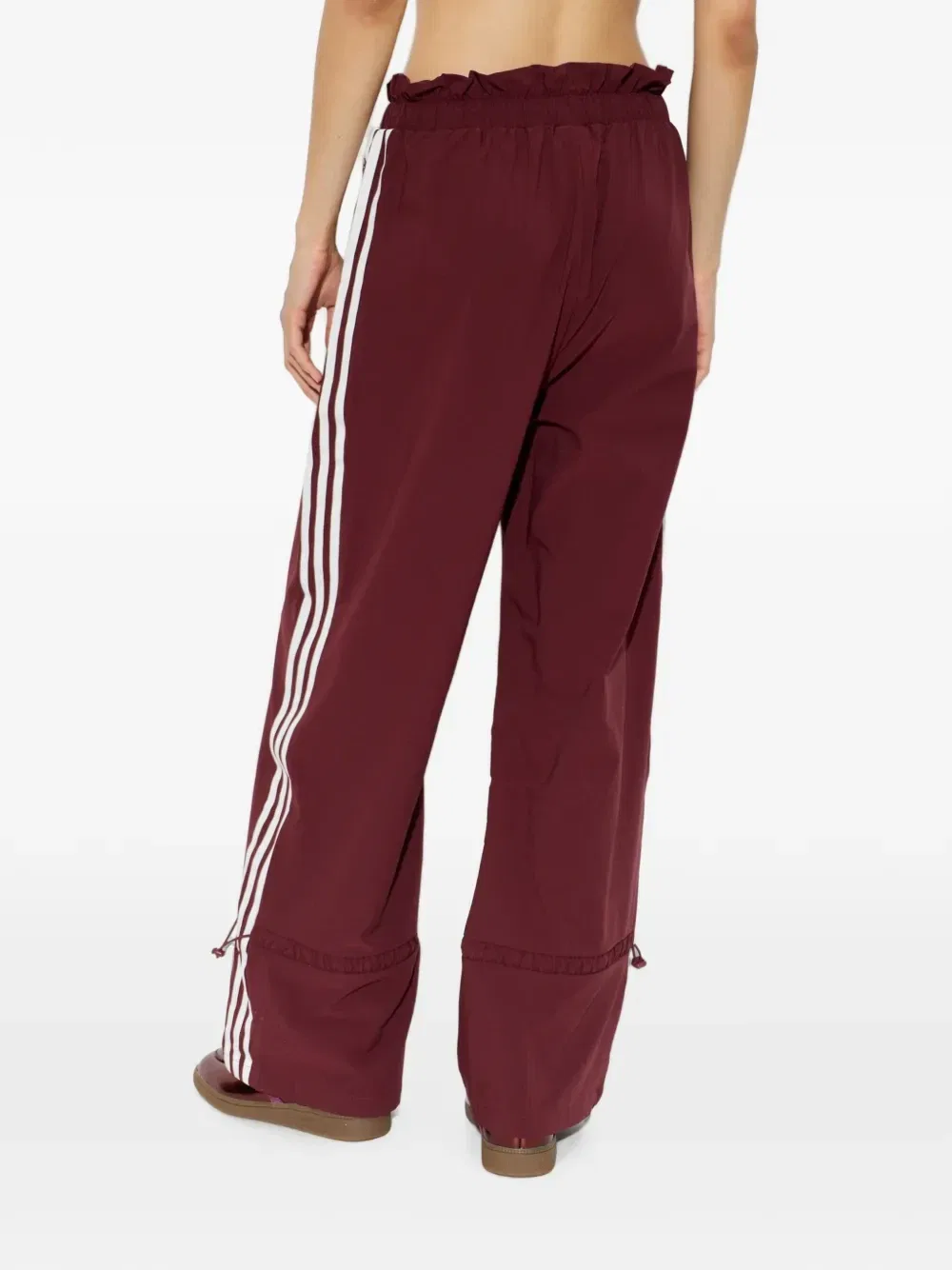 Брюки-треники с широкими штанинами Adidas, красный — фото 4