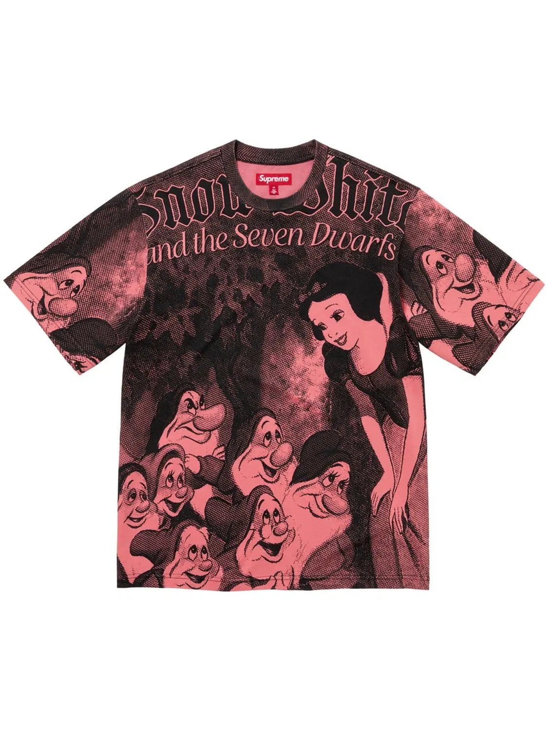 Supreme Футболка Snow White розовая