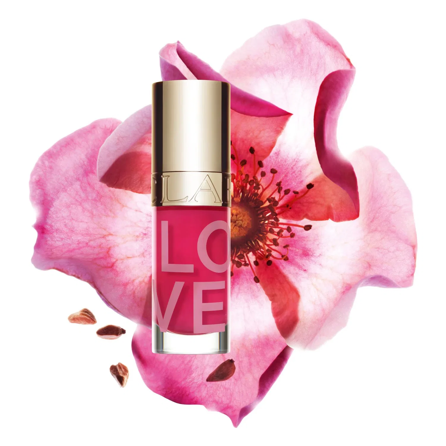 Масло для губ CLARINS Love Lip Comfort Oil, 7 мл, с нежным розовым оттенком, 31 Rosy Kiss — фото 4
