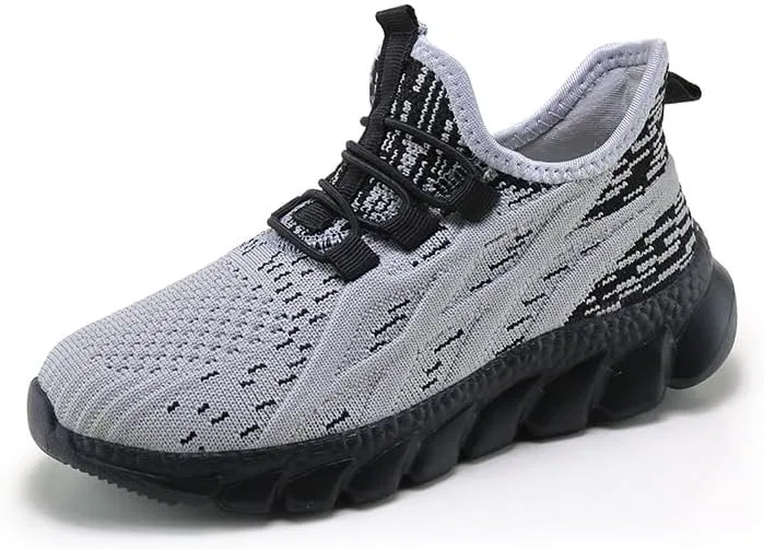 Детские кроссовки для мальчиков и девочек с дышащим верхом XKOWUO, Light Gray