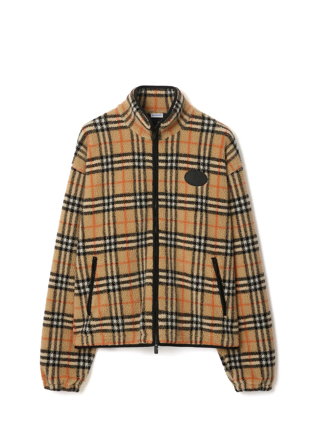 Флисовая куртка Burberry Fairfax Ekoseli, бежевый