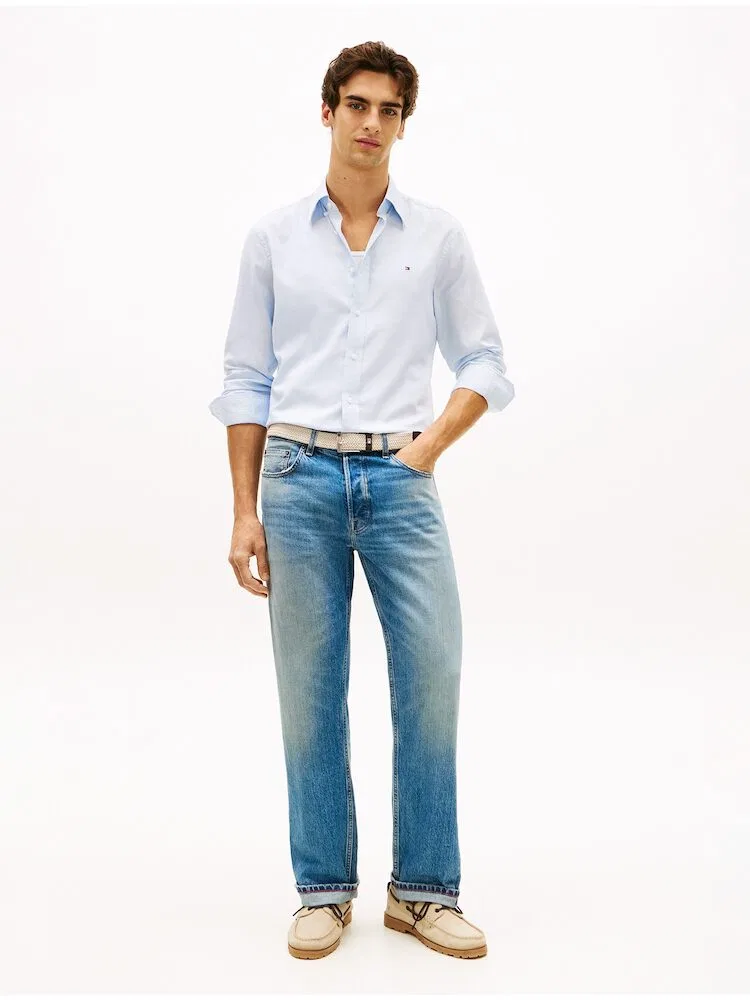 Рубашка оксфорд с вышивкой, Regular Fit TOMMY HILFIGER, Blue — фото 2