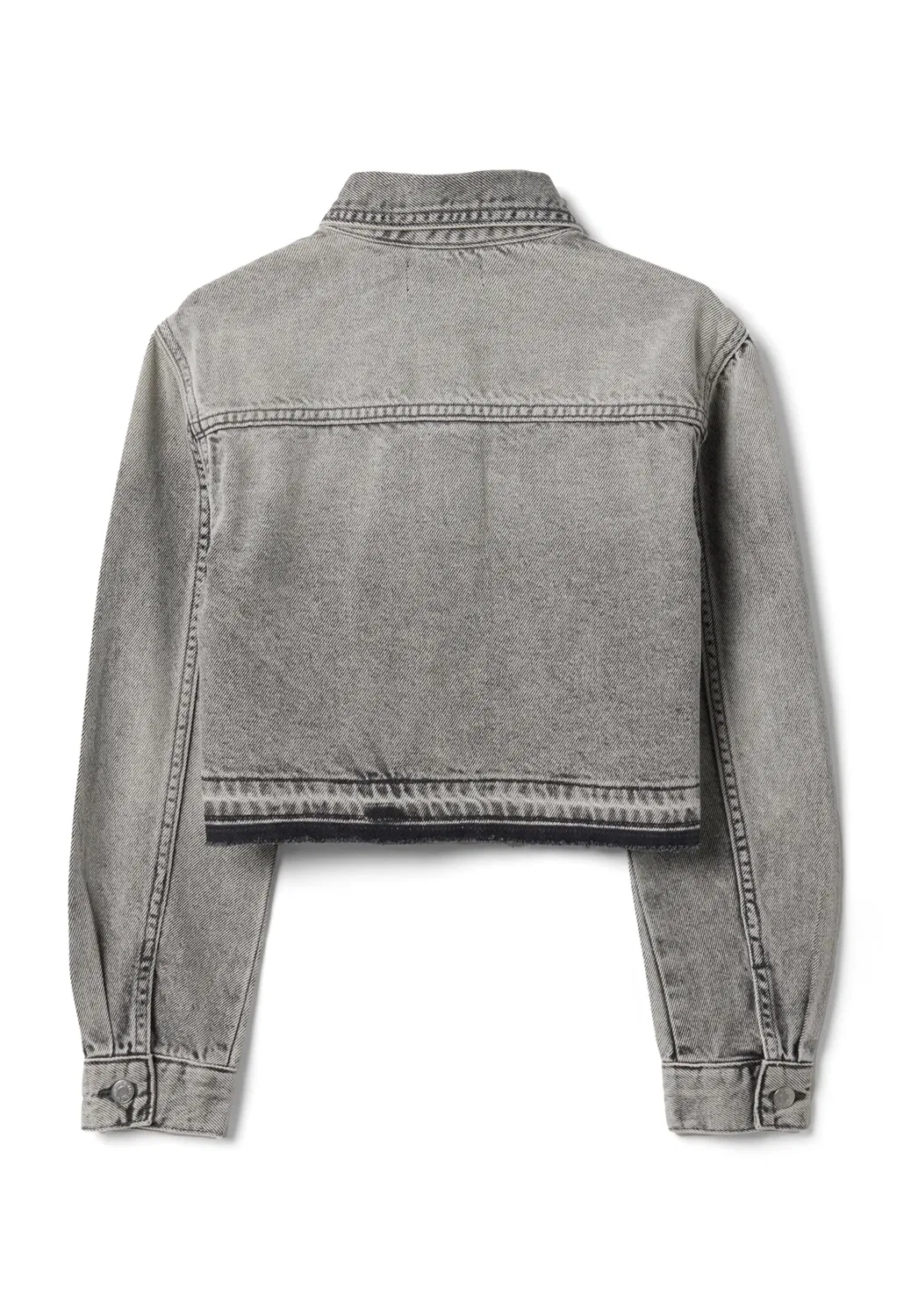 Короткая рубашка с заклепками - джинсовая куртка Ovs, Grey — фото 2