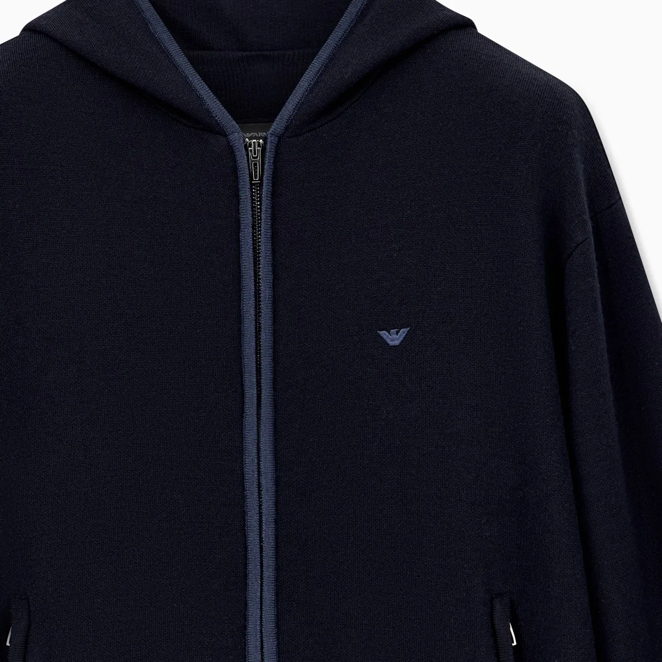 Мужской свитер с капюшоном Marine Blue Emporio Armani — фото 4