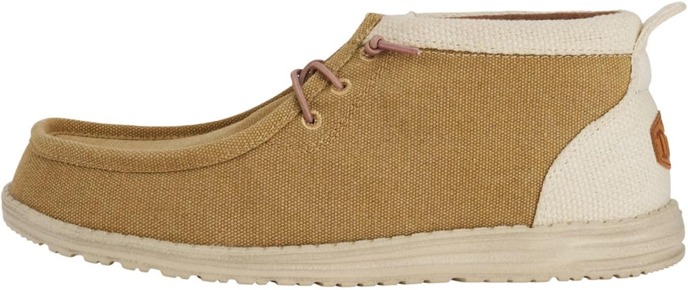 

Мужские ботинки HEYDUDE Wally Mid Stretch Canvas, Легкие средние кеды из текстиля с системой легкого надевания и эластичными шнурками, белый