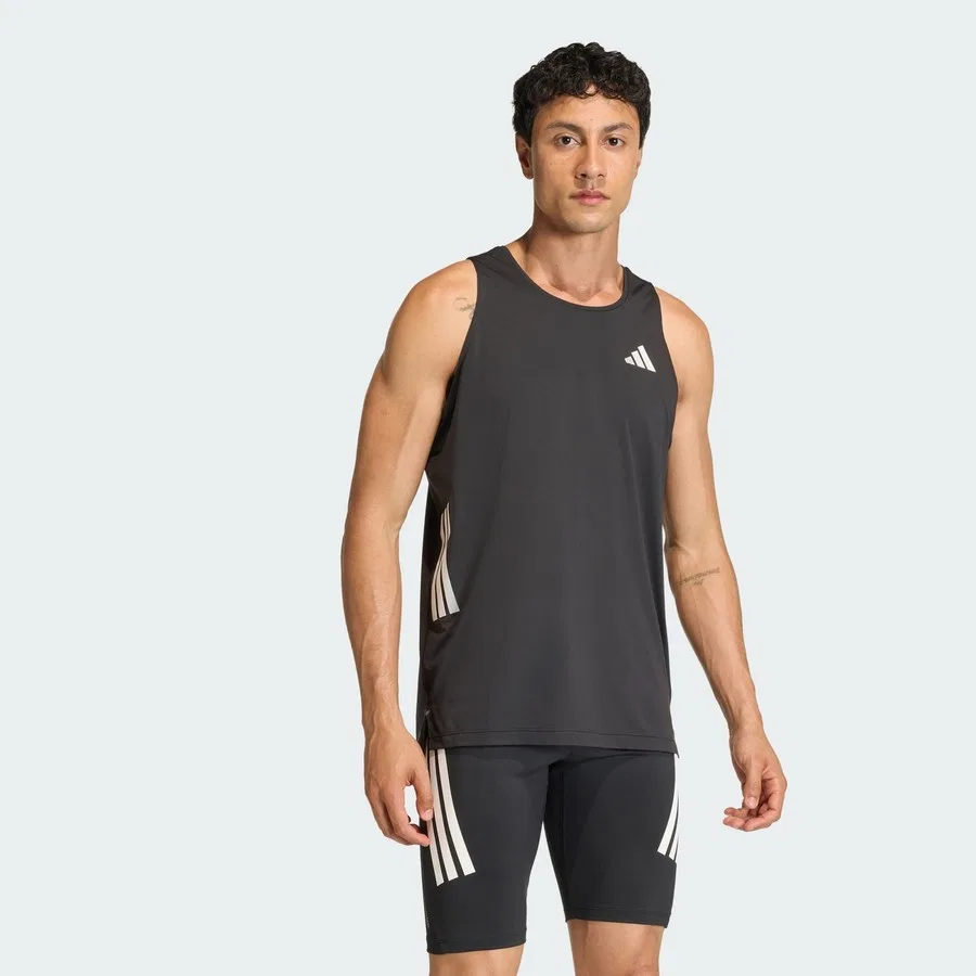 Мужская майка-безрукавка с принтом Performance JZ6544 ADI365 Climacool Running Tank Top adidas, Черный