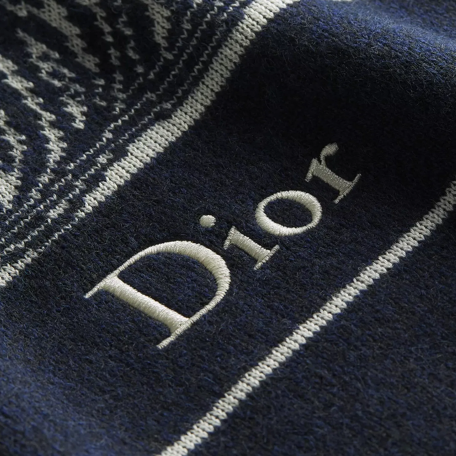Мужской свитер с круглым вырезом Marine Blue DIOR — фото 4