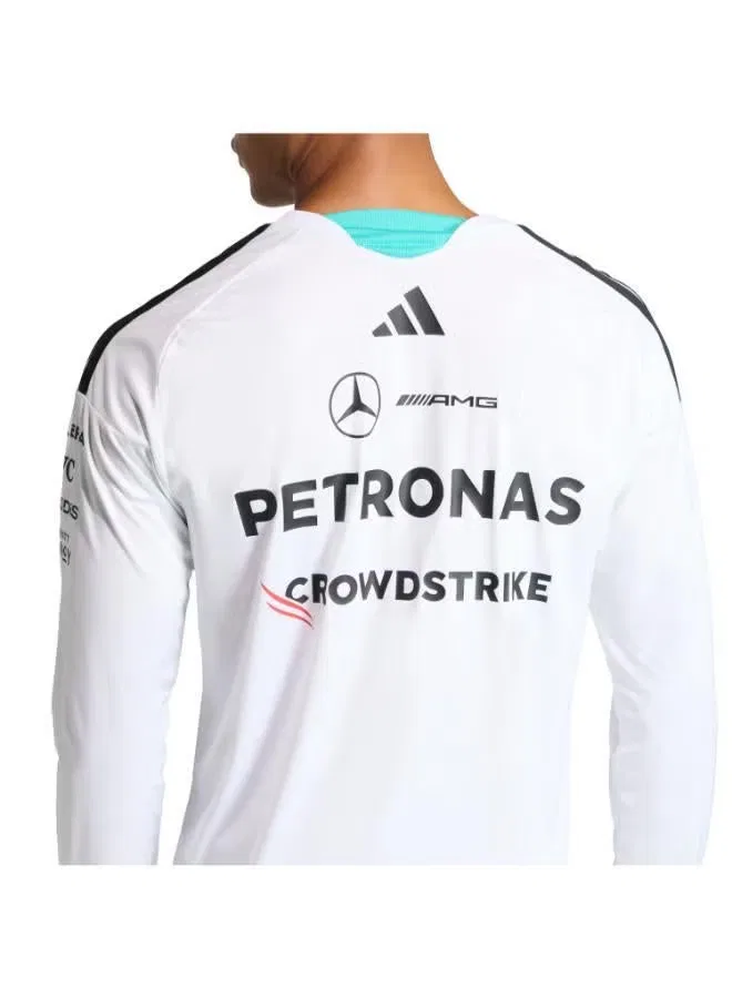 Лонгслив с длинным рукавом Mercedes - AMG Petronas Formula 1 Team Driver Jersey Adidas, белый — фото 4