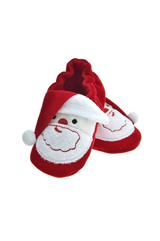 Детские пинетки для новорожденных с принтом Santa Claus Freesure, Red