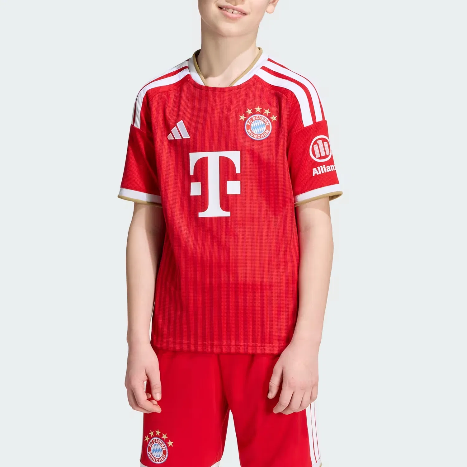 Футболка с круглым вырезом Adidas, Bright Red/White — фото 4