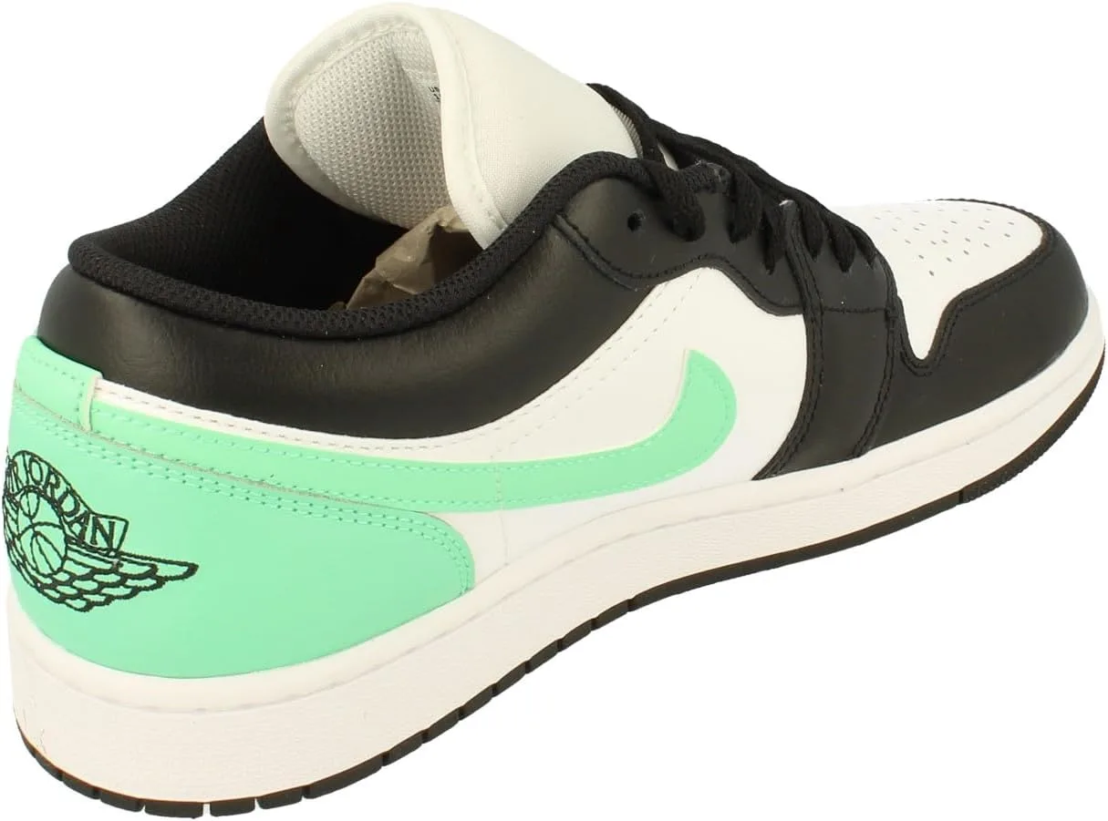 Мужские кроссовки Jordan Air Jordan 1 Low 553558 144 UNC - Размер Nike, белый/черный/зеленый — фото 3