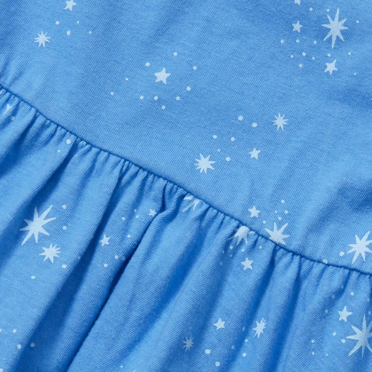 Детское платье-туника с длинным рукавом Lands' End, Blue Starburst — фото 2
