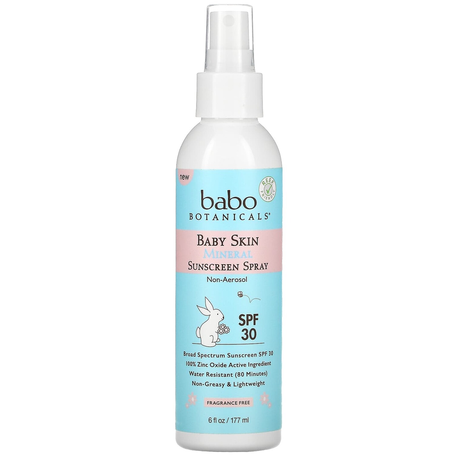 

Минеральный Солнцезащитный Спрей Babo Botanicals для детской кожи, 177 мл
