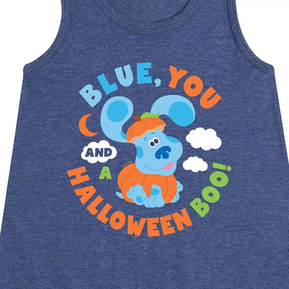 Детское платье-трапеция без рукавов Blue's Clues & You! Blue You And Halloween Boo, Heather Navy — фото 2