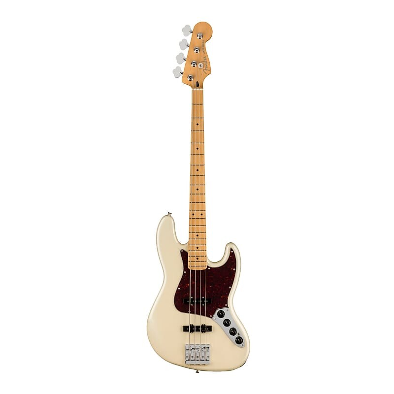 

Джазовый бас-гитара Fender Player Plus с 4 струнами из кленового грифа (для правой руки, олимпийская жемчужина) Fender Player Plus 4-String Maple Fingerboard Jazz Bass (Olympic Pearl)