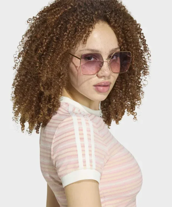 Футболка с полосками Summer Glow Slim Stripe, Adidas, санди пинк — фото 4