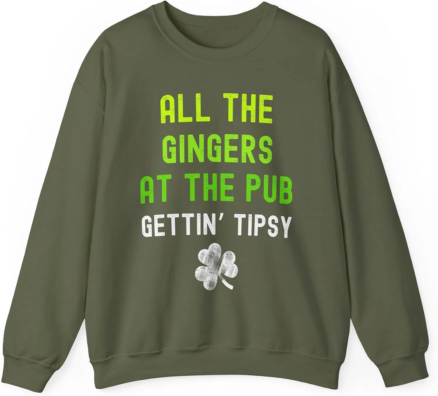 Унисекс футболка с принтом Ginger Tipsy, Military Green