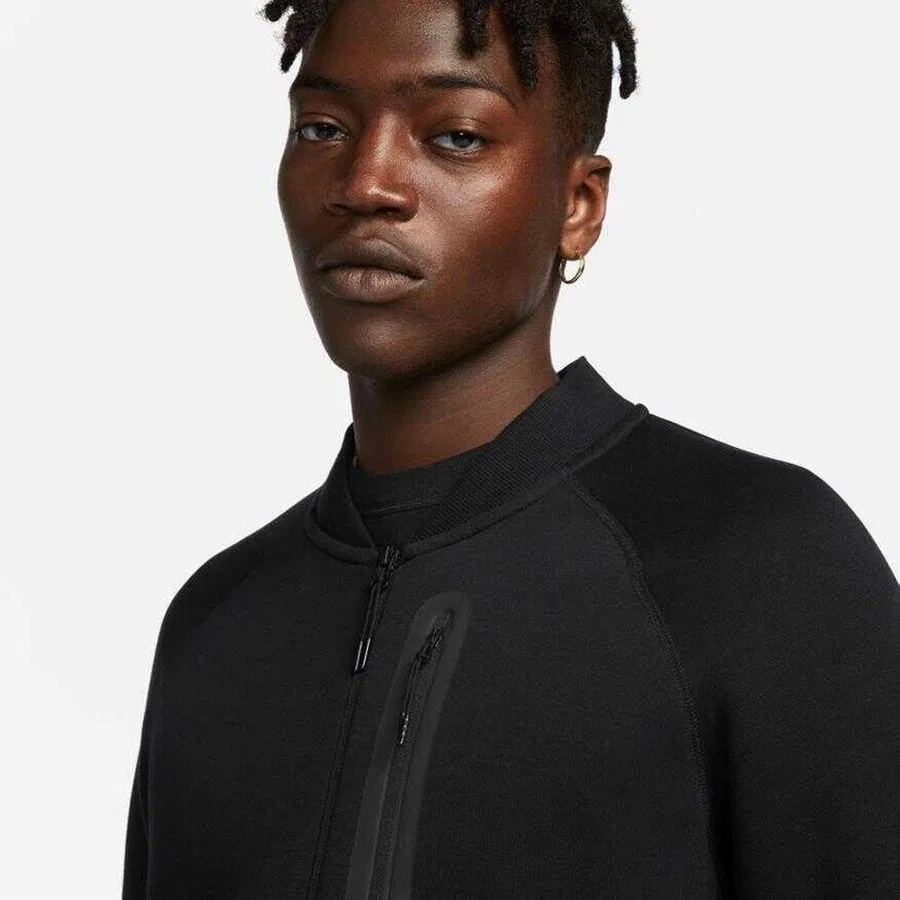 Мужской свитшот-бомбер с молнией Tech Fleece Classic Bomber Nike, Черный — фото 3