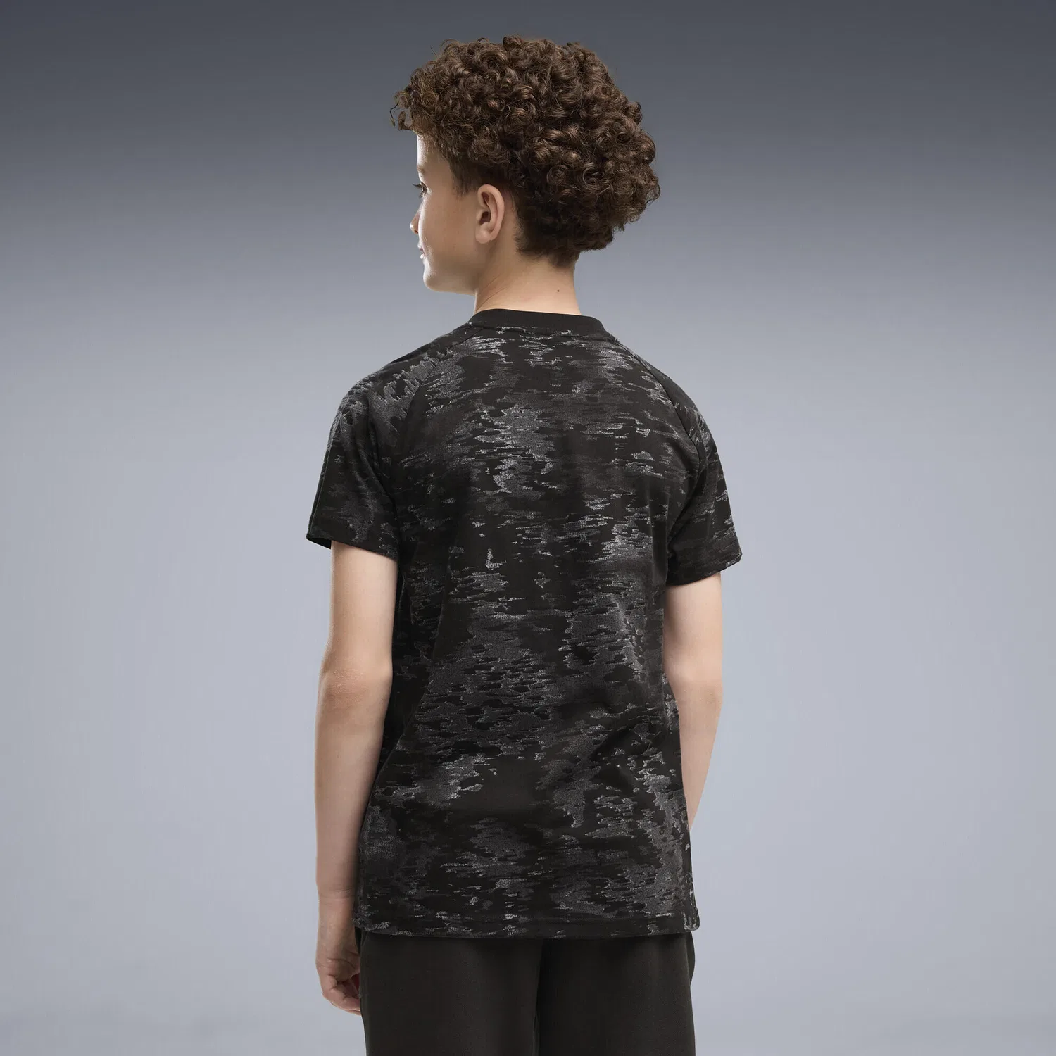 Детская футболка с камуфляжным принтом Sport Camo Puma, Schwarz — фото 3