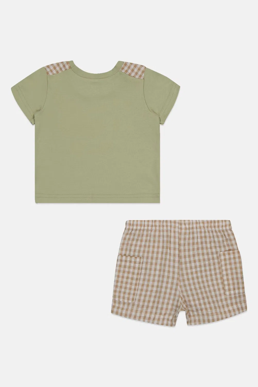 Комплект футболка и шорты в клетку для мальчиков Baby Essentials, разноцветный — фото 2
