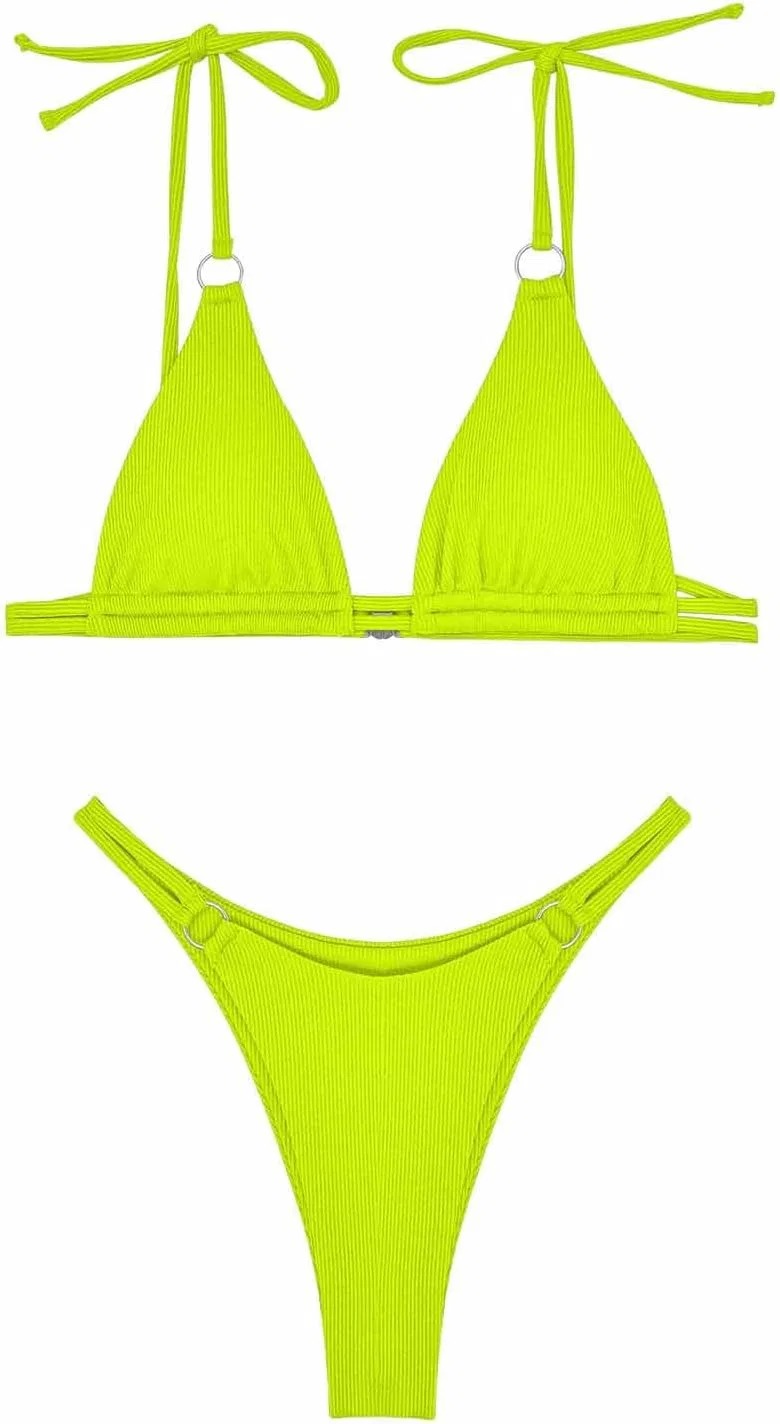 Женский купальник с V-образным вырезом, Mint Green