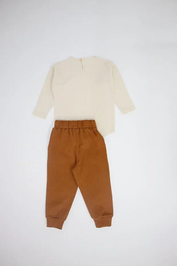 Детский комплект из блузы и спортивного костюма Rg Kidsstore, Brown — фото 4