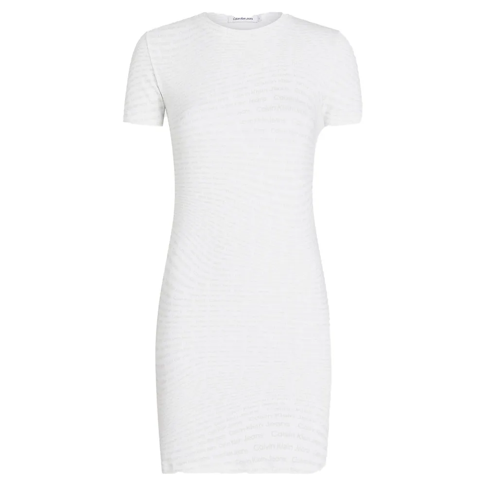 Платье Calvin Klein J20J223205 short sleeve short, белый — фото 3