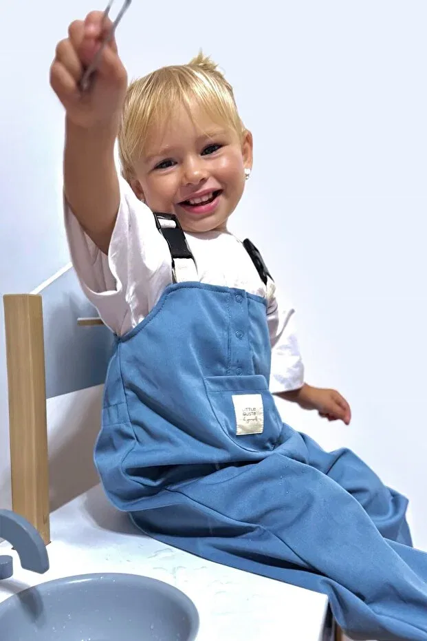 Детский для мальчиков комбинезон хлопковый Liquid-Proof baby activity romper Little Gusto, Blue