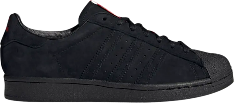 

Кроссовки Adidas Thrasher x Superstar ADV 'Black Scarlet', черный