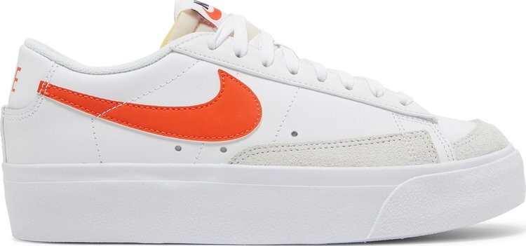 

Кроссовки Nike Wmns Blazer Low Platform 'White Orange', белый