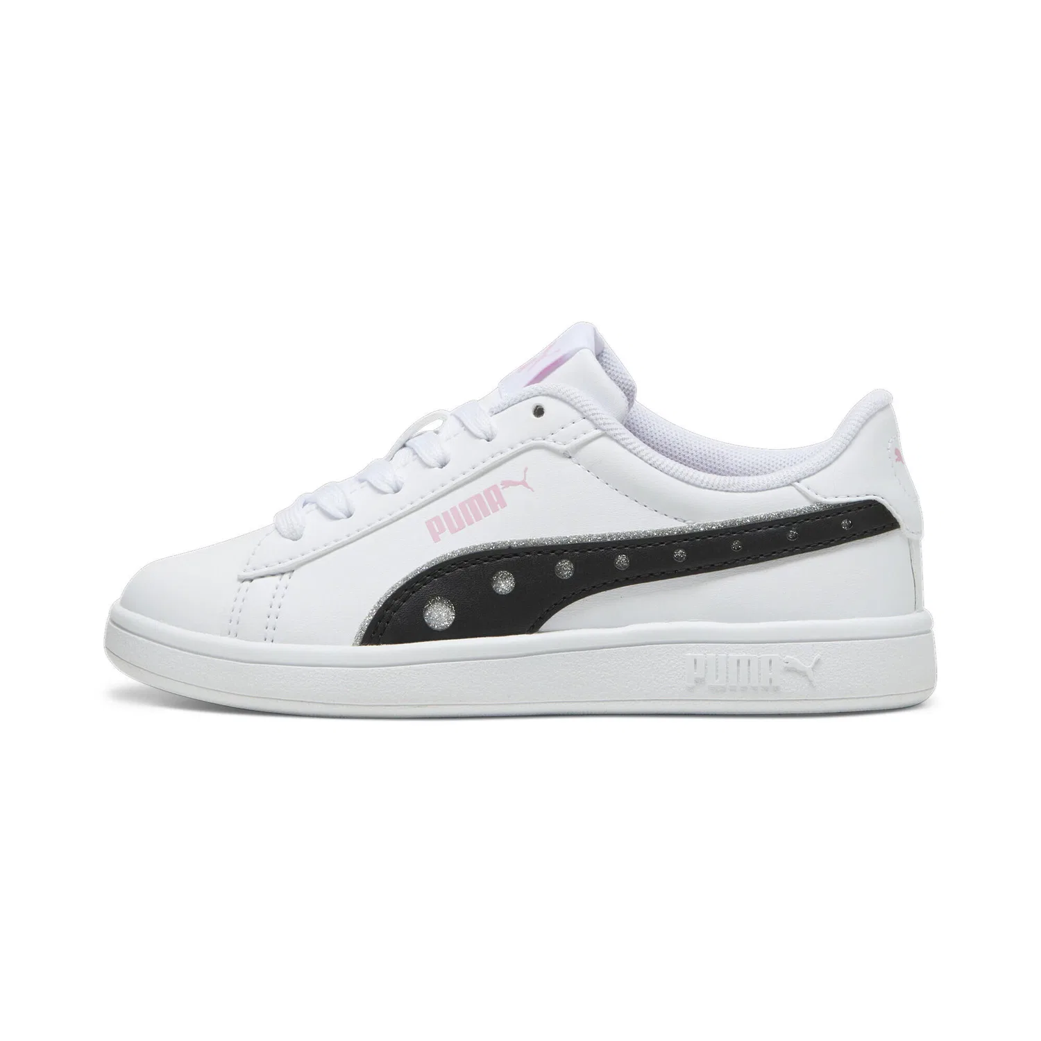 Детские кроссовки с принтом Smash 3.0 Dance Party Puma, Weiss Schwarz Violett — фото 3