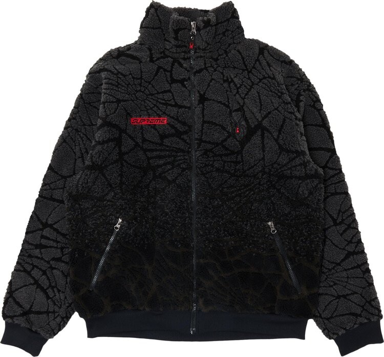 

Куртка Supreme x Spyder Web Polar Fleece Jacket 'Black', черный