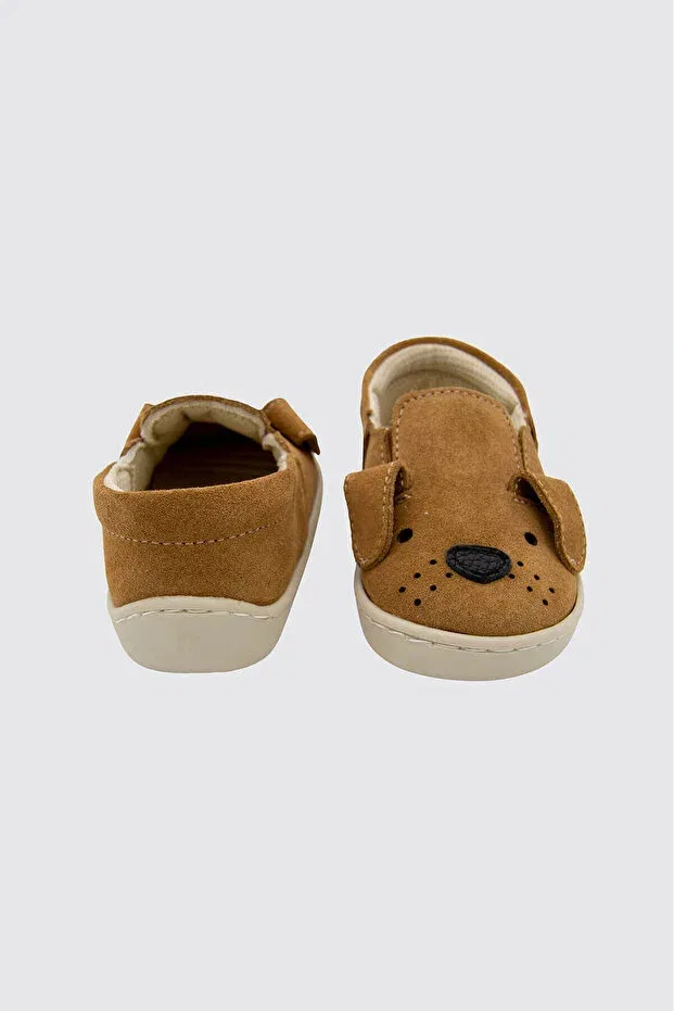 Детские тапочки из натуральной кожи для девочек и мальчиков Loyal friend Genuine Leather Tan Suede Baby First Step Shoes Beybium, Tan Color — фото 4