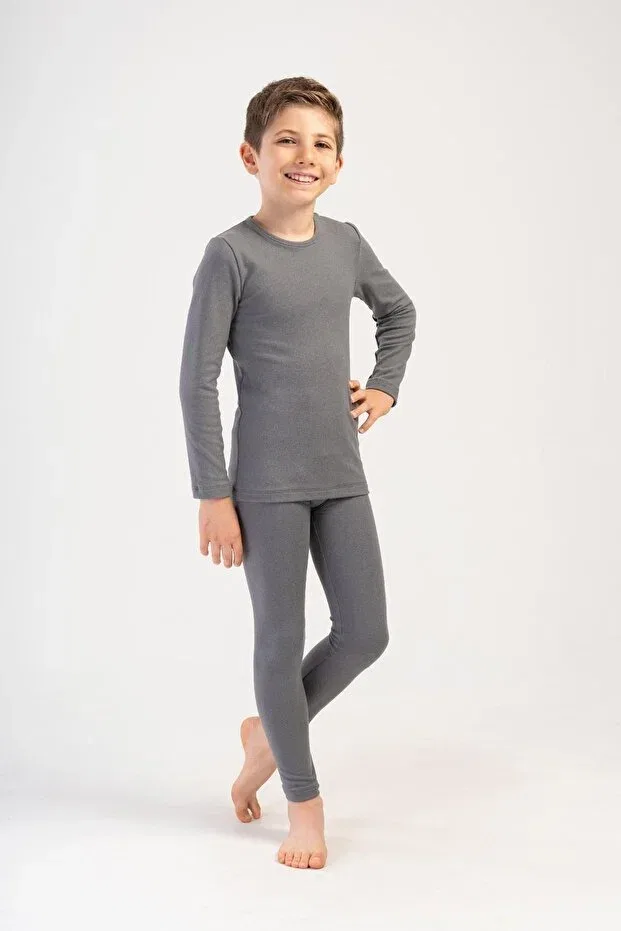 Детский термокостюм с длинным рукавом C&City, Smoke Grey