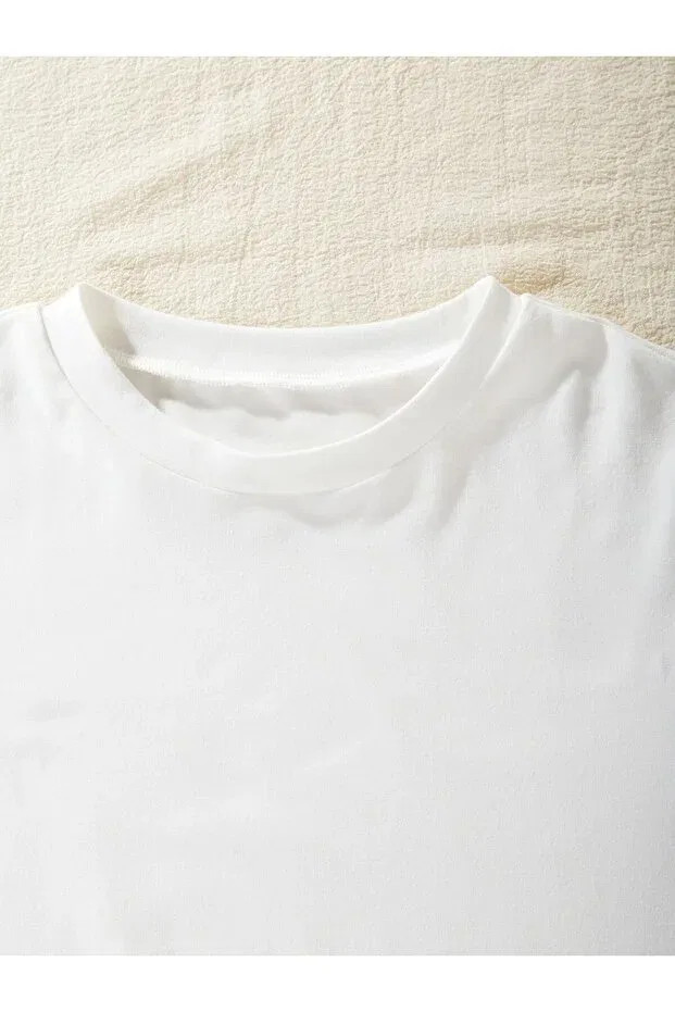 Детская футболка для девочек с принтом Basic Let'S Wear, White — фото 4