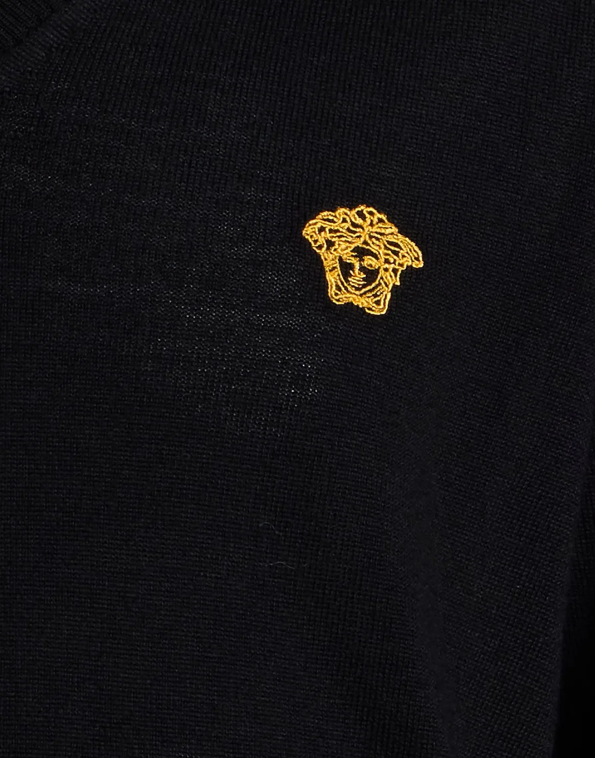 Мужской свитер из шерсти Versace, черный — фото 4