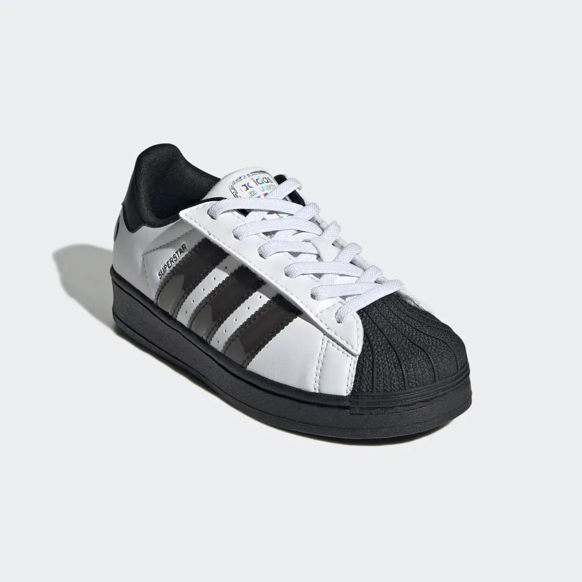 Детские кроссовки для мальчиков с синтетическим верхом Superstar adidas, Blanco — фото 2