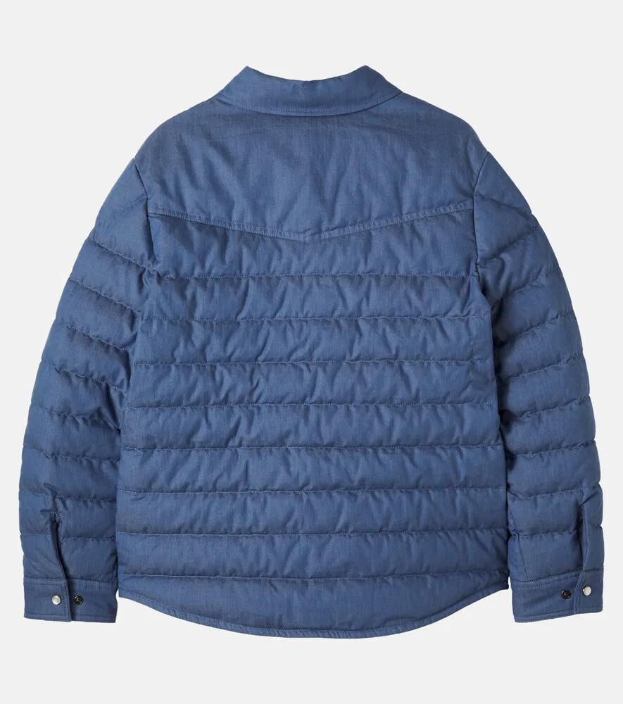 Хлопковая куртка Тириол Moncler Enfant, синий — фото 2