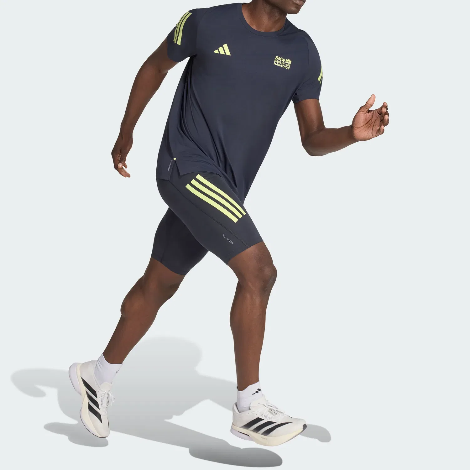 Мужская футболка для бега с круглым вырезом Adidas Marathon, Dark Gray — фото 4