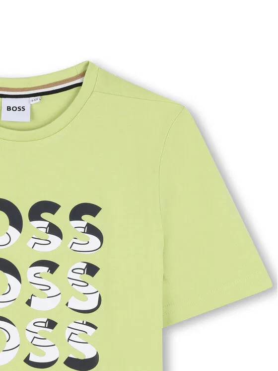 Футболка regular fit Boss, зеленый — фото 3
